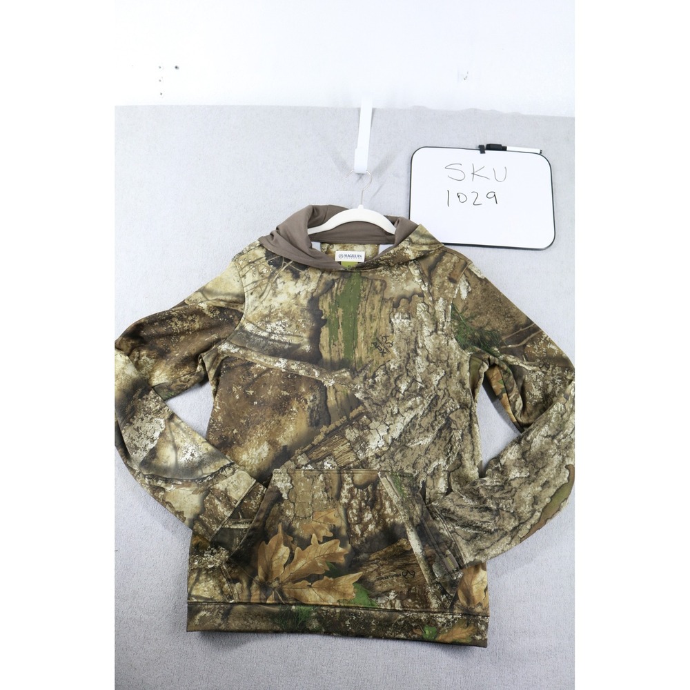 Magellan Outdoors Hoodie Mens XL Brown Realtree APX Camo Performance Fleece 1029